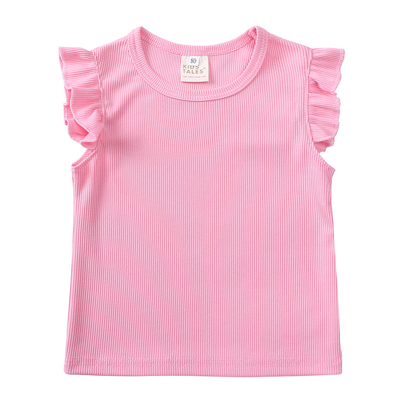 161g Weight Basic Solid Color Polyester Girls Clothing Sets