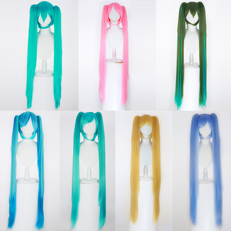 Anime wig cosplay hair Hatsune future hair plum blossom thousand Ben Sakura anime Tiger Mouth clip double ponytail