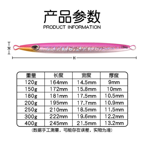 Sea fishing deep-sea surging iron plate lead fish glow-in-the-dark fast sinking 120g-400g lead fish lure boat fishing with double hooks