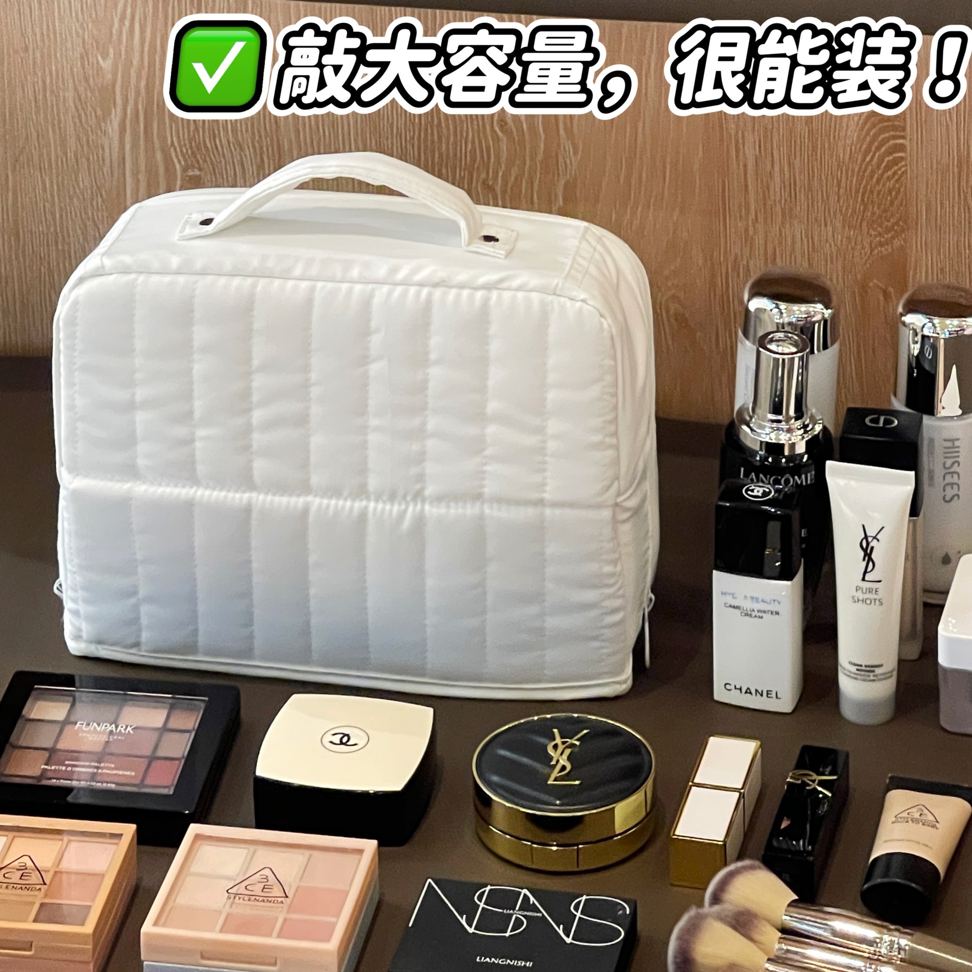 2025 nueva bolsa de maquillaje bolsa de almacenamiento de maquillaje de gran capacidad bolsa de acabado bolsa de viaje bolsa de lavado portátil