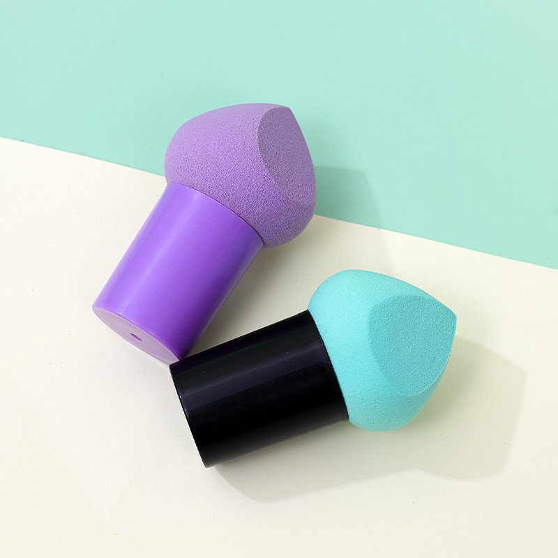 Fábrica personalizada cabeza de hongo cojín de aire soplo de polvo huevo de belleza sin polvo esponja de doble uso seca y húmeda maquillaje huevo herramienta de maquillaje