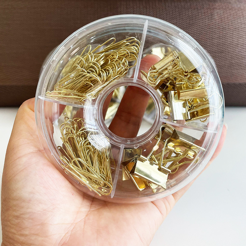 Juego de Clips Binder y Sujetapapeles de Metal para Oficina