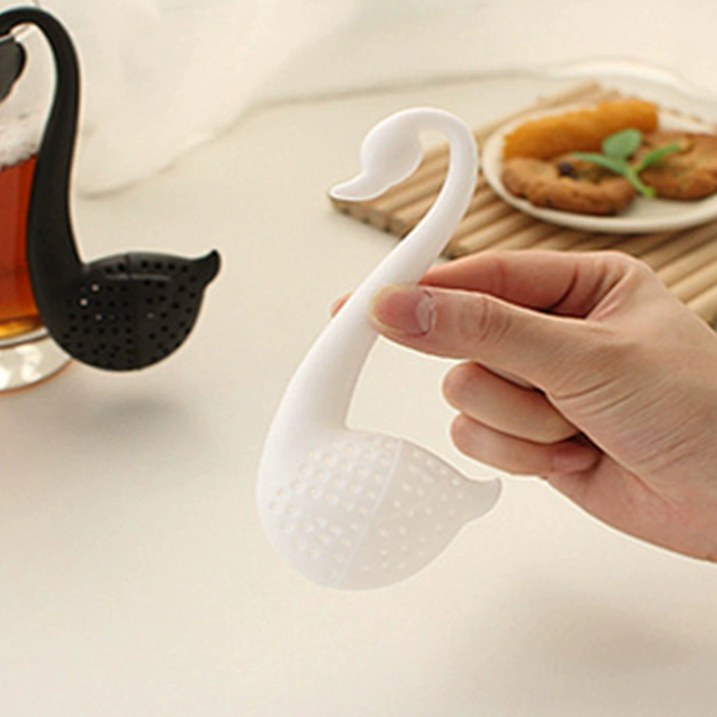  New mini little swan tea filter tea leakage tea filter soaked tea vessel swan teaspoon