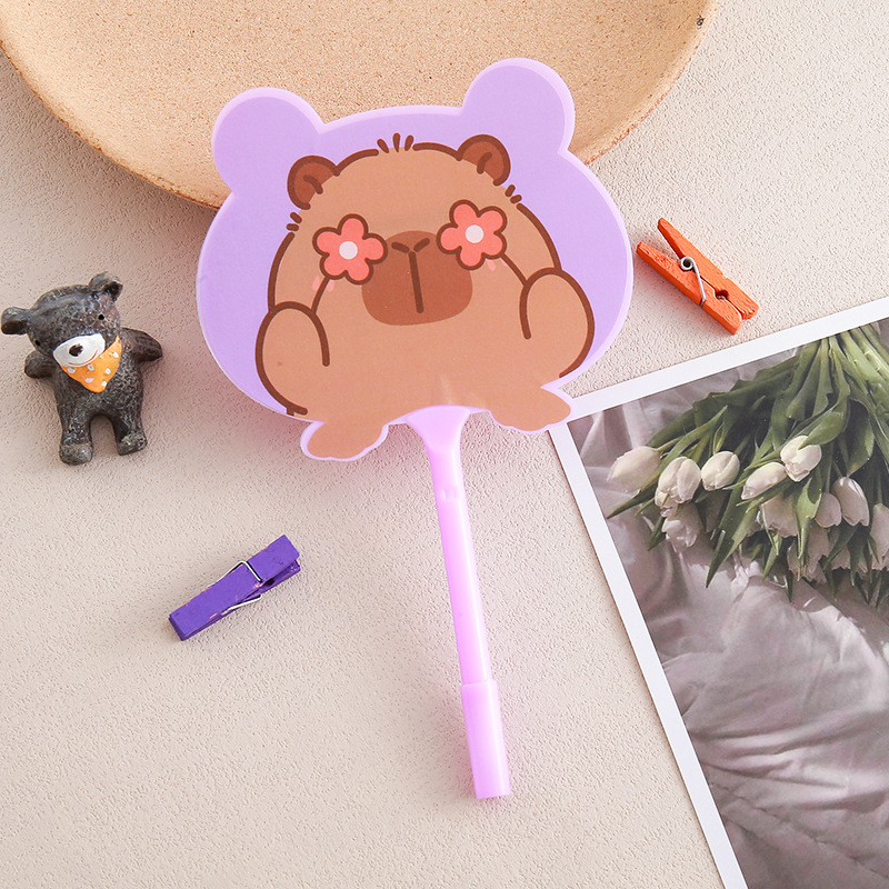 Creativo de dibujos animados fan pluma lindo aprendizaje papelería ventilador bolígrafo estudiante Premio regalo al por mayor publicidad logo