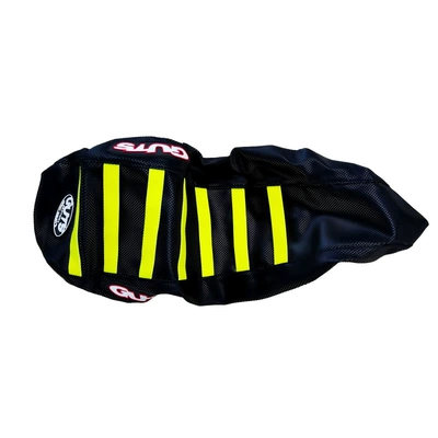 Cushion Cover, Motorcycle Safety Supplies - extreme-bee-black-with-fluorescent-yellow-stripes-guts-dragon-cushion-leather