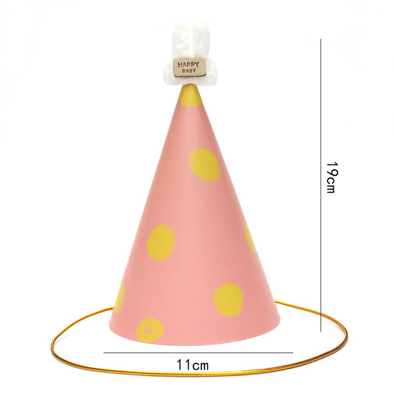 Sombreros de cumpleaños de embalaje independiente, sombreros de fiesta, sombreros de punta, sombreros de fiesta para bebés, sombreros de pastel