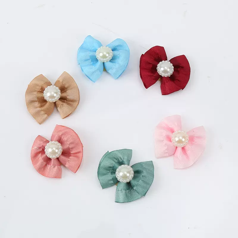 宠物用品韩国织带荷叶花边蝴蝶结狗狗头花马尔济斯约克夏泰迪头饰