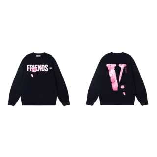 VLONE LAVER美金大V小众潮牌美式宽松情侣圆领长袖卫衣男女