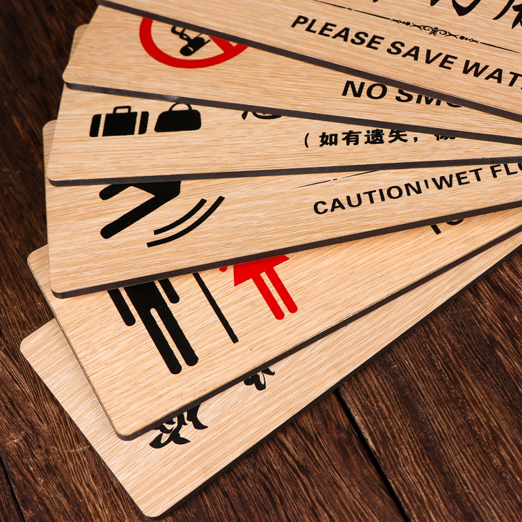 Wooden restroom sign, bathroom directional sign, men's and women's restroom signs, no smoking sign, door sign, wholesale