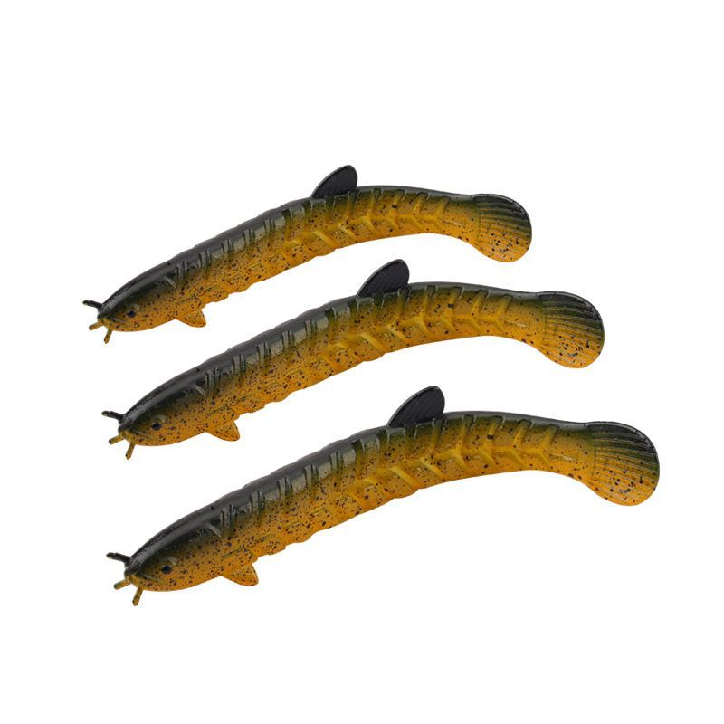 Soft bait, mandarin fish, bass, black pit upside-down fishing, fake bait, Lua bait, submersible soft bait Lua, bionic loach simulation trumpet 5