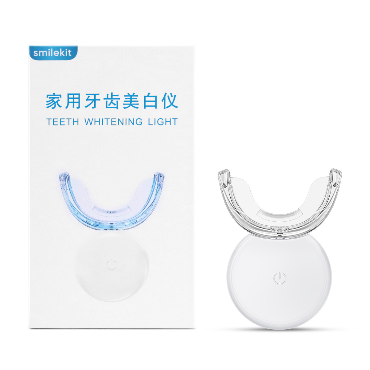 Smilekit, conjunto de blanqueador de dientes, limpiador de dientes, conjunto de limpiador de dientes con luz fría para el hogar