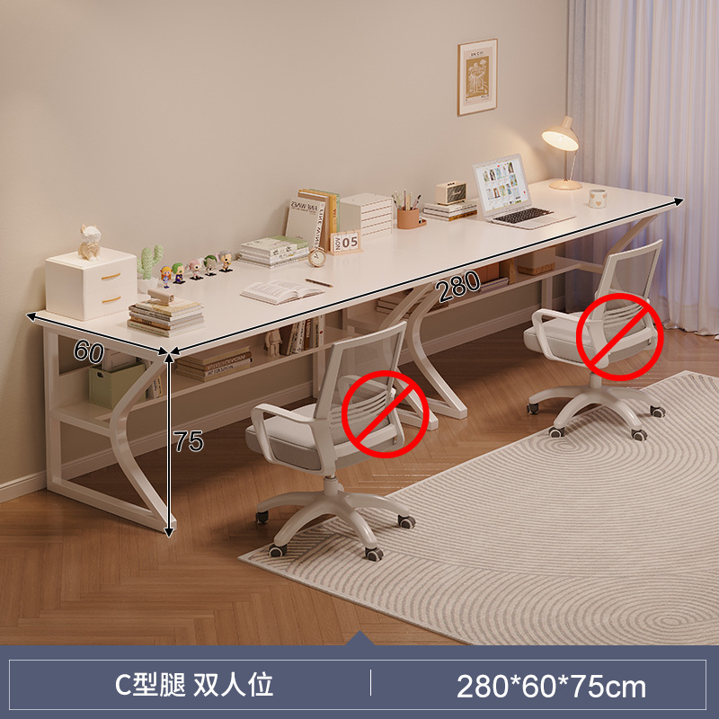 Mesa de computadora de dos personas mesa de escritorio para estudiantes de estudio en el hogar escritorio de dormitorio pequeño escritorio escritorio minimalista escritorio de oficina blanco