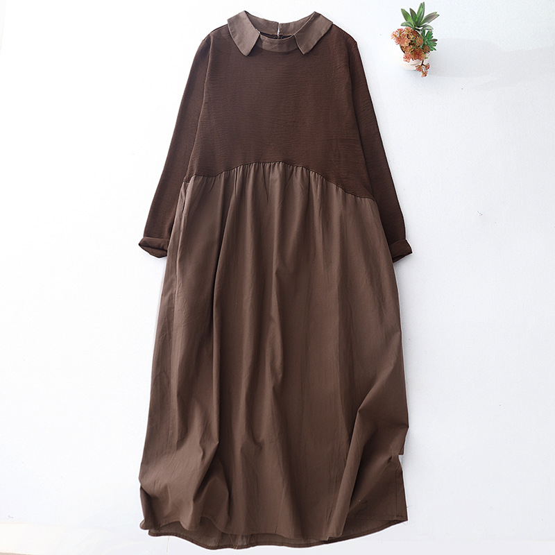 Linen Long-Sleeved Dress, Long Skirt, Women's Clothing, 2026 Spring and Summer New Style Linen Long-Sleeved Dress, Long Skirt, Women's Clothing, 2026 Spring and Summer New Style