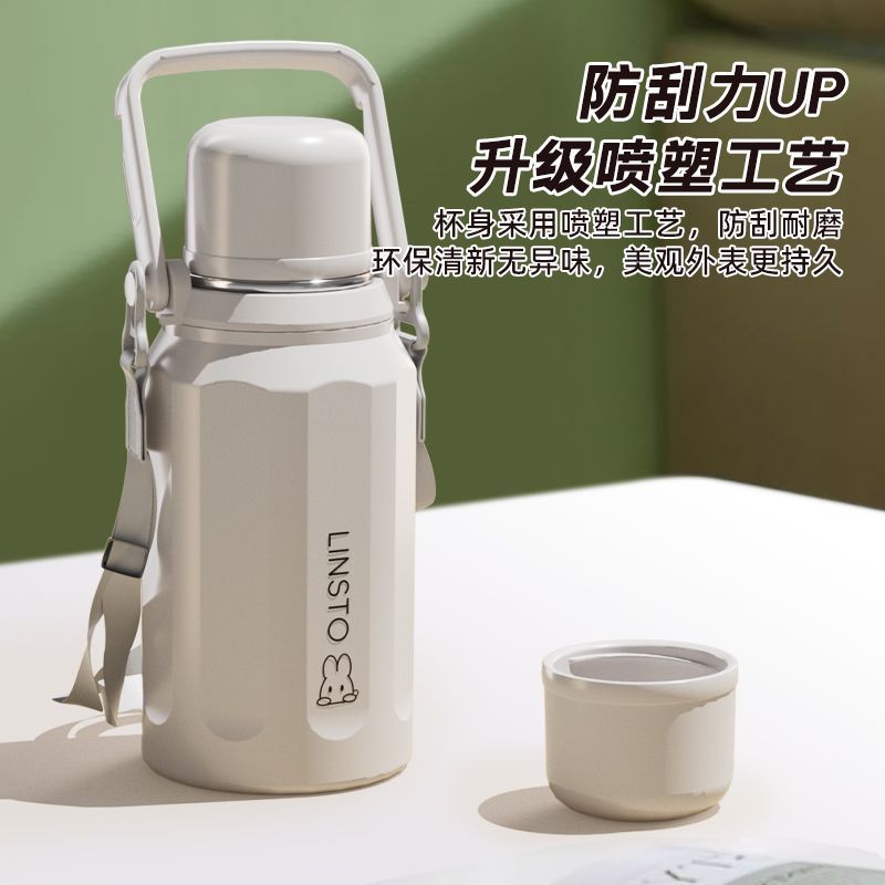 Taza de aislamiento de alta capacidad de montaña unidireccional de alto valor facial 304 hervidor de acero inoxidable al aire libre viaje en coche