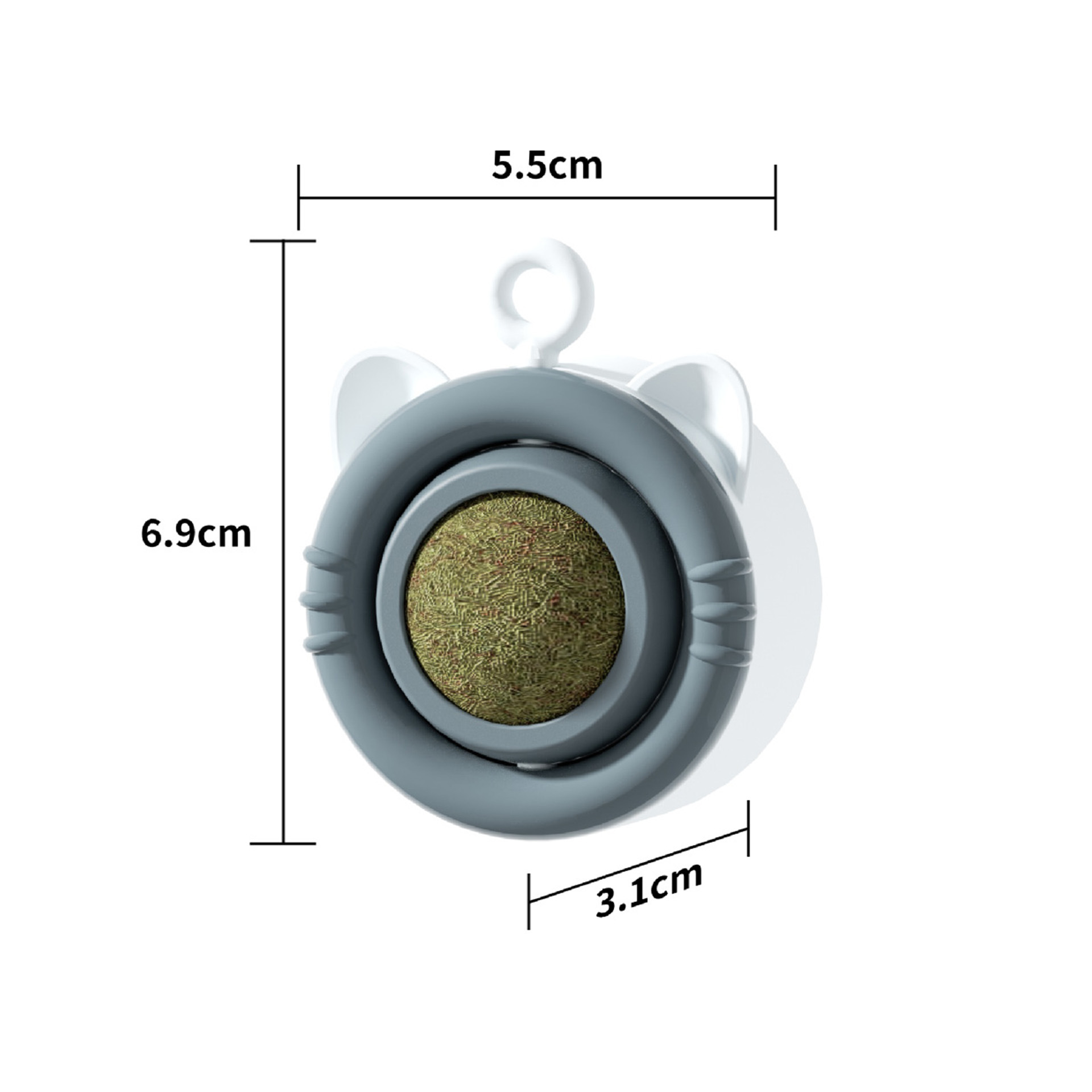 Hawo Nueva Bolsa Flip CAT Head Mint Ball PET self-Hi lamiendo suministros de juguete de gato al por mayor