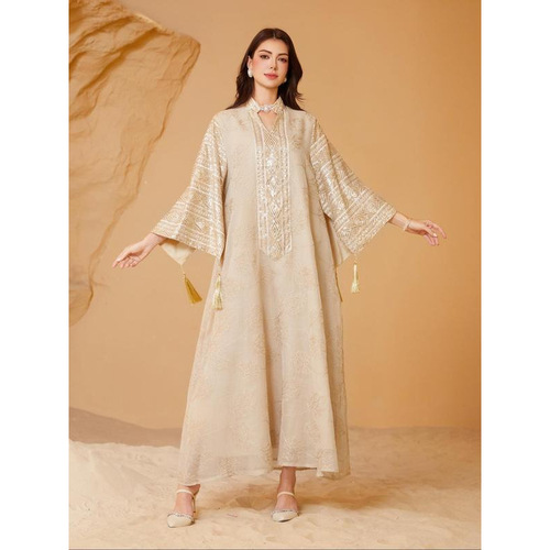 R 562 R9806 New Women's Contrast Color Glitter Dress Elegant