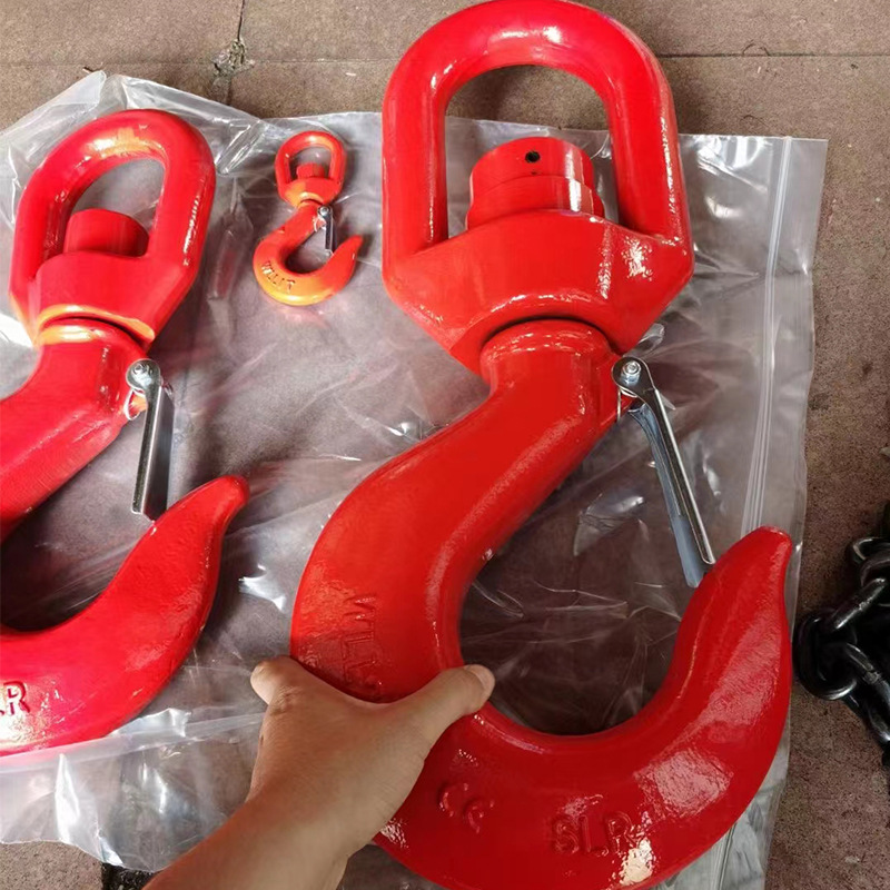 旋转安全吊钩货柜钩大开口钩羊角抓钩环眼滑钩旋转钩Lifting Hook