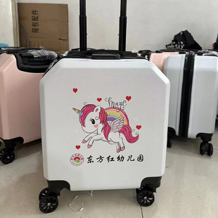 Children's trolley case 3D cartoon animal boarding case 18-inch luggage universal wheel password gift box printed LOGO