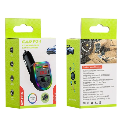 Fast Charging with Built-In Retractable — Car mp3 - p21-supports-u-disk