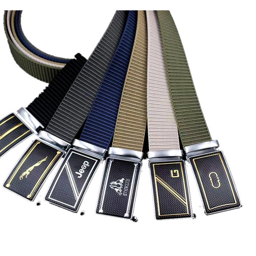 Outdoor leisure breathable belt men's extended fat man toothless nylon tactical belt street stall night market market supply