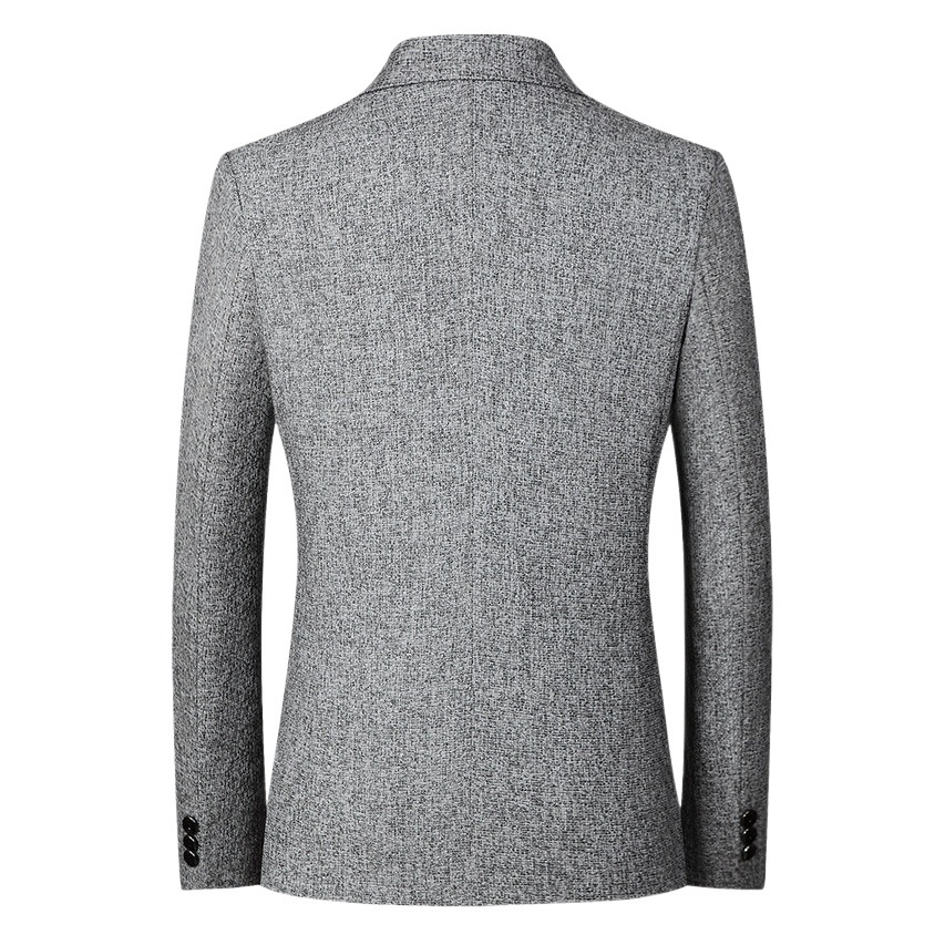 Chaqueta de traje casual de los hombres primavera delgada chaqueta de mediana edad de un solo oeste Benxi Papá usa chaqueta de hombre sin planchar