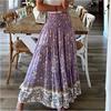 Fitted long skirt for leisure, beach dress, European style, Amazon, city style, boho style, high waist