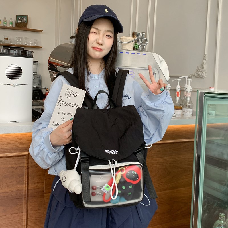 Nueva moda mochila femenina simple casual pequeña fresca y linda mochila escolar para estudiantes mochila de viaje de gran capacidad