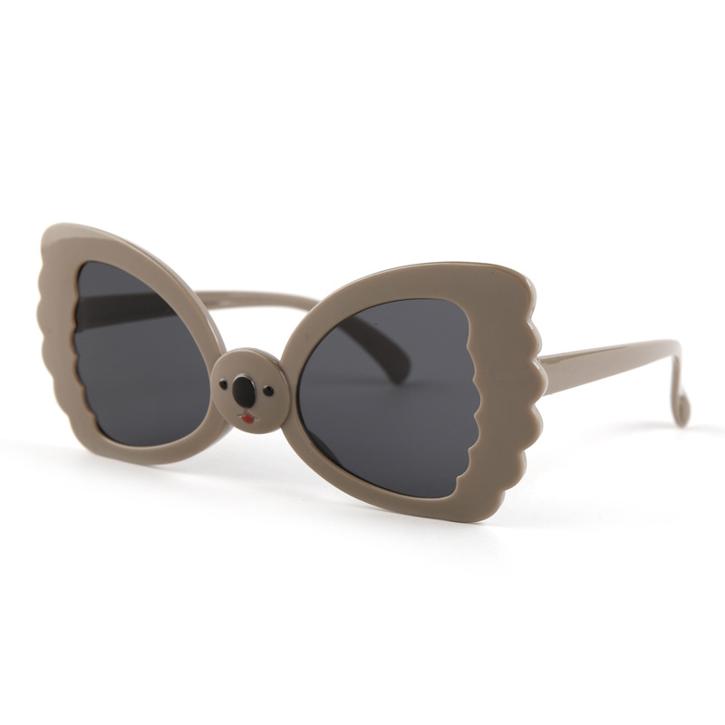 Niños, niñas y niños, gafas de sol, arco, marco de forma especial, gafas de color caramelo, moda cóncava, gafas de sol extrañas