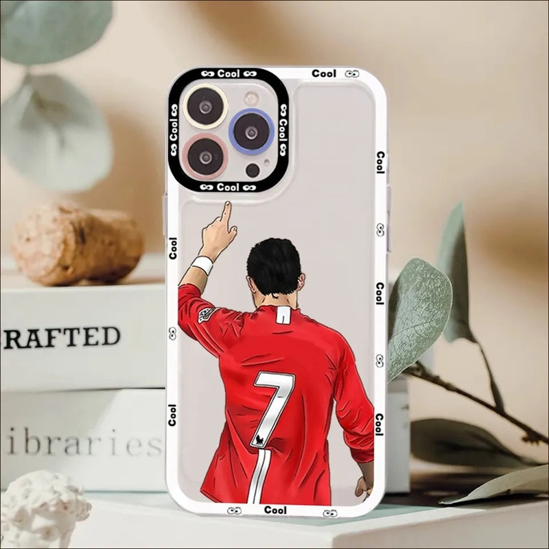 Football King Messi Suitable for Apple 17 Phone Case iPhone 16 Football Boys 14C Ronaldo 15 Transparent Fine Hole Soft Case Football King Messi Suitable for Apple 17 Phone Case iPhone 16 Football Boys 14C Ronaldo 15 Transparent Fine Hole Soft Case