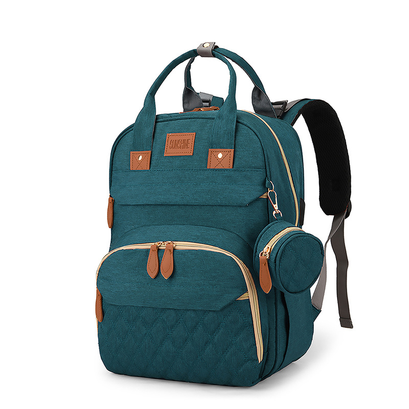 Luz de color sólido clásico ocio bolsas de madre y bebé de color sólido moda versátil para salir ocio viaje mujer mochila de hombro
