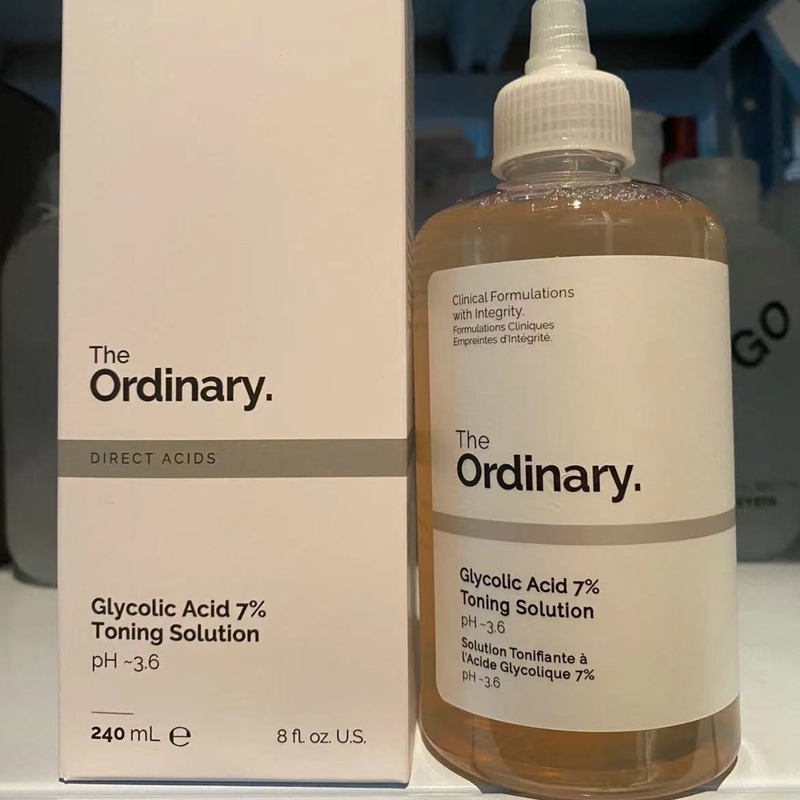 クロスボーダー在庫あり The Ordinary フルーツ酸トナー 7% グリコール酸ローション 240ml クローズド口を除去|undefined