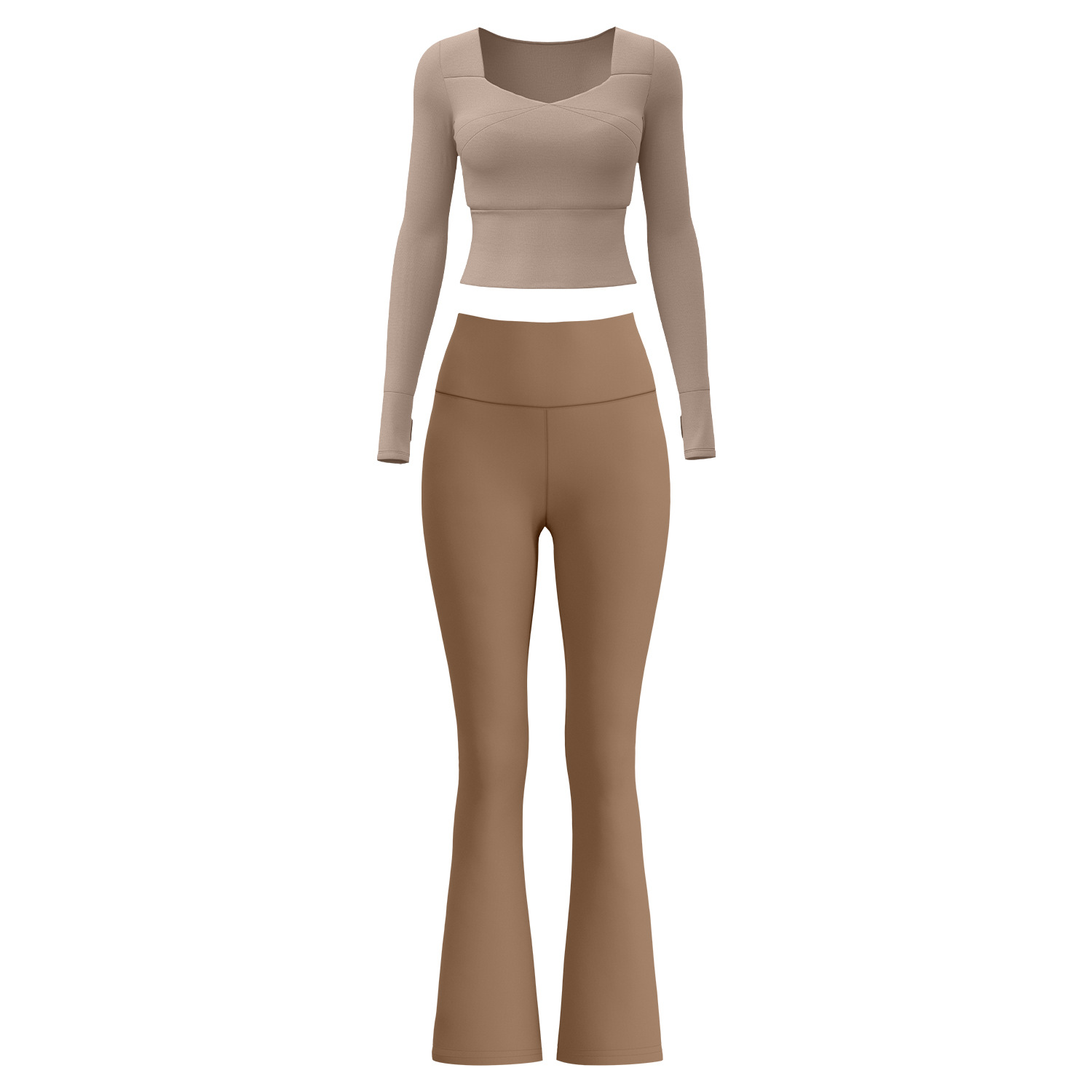 Juyitang traje desnudo sin costuras traje de yoga delgado traje de ropa deportiva de cintura alta
