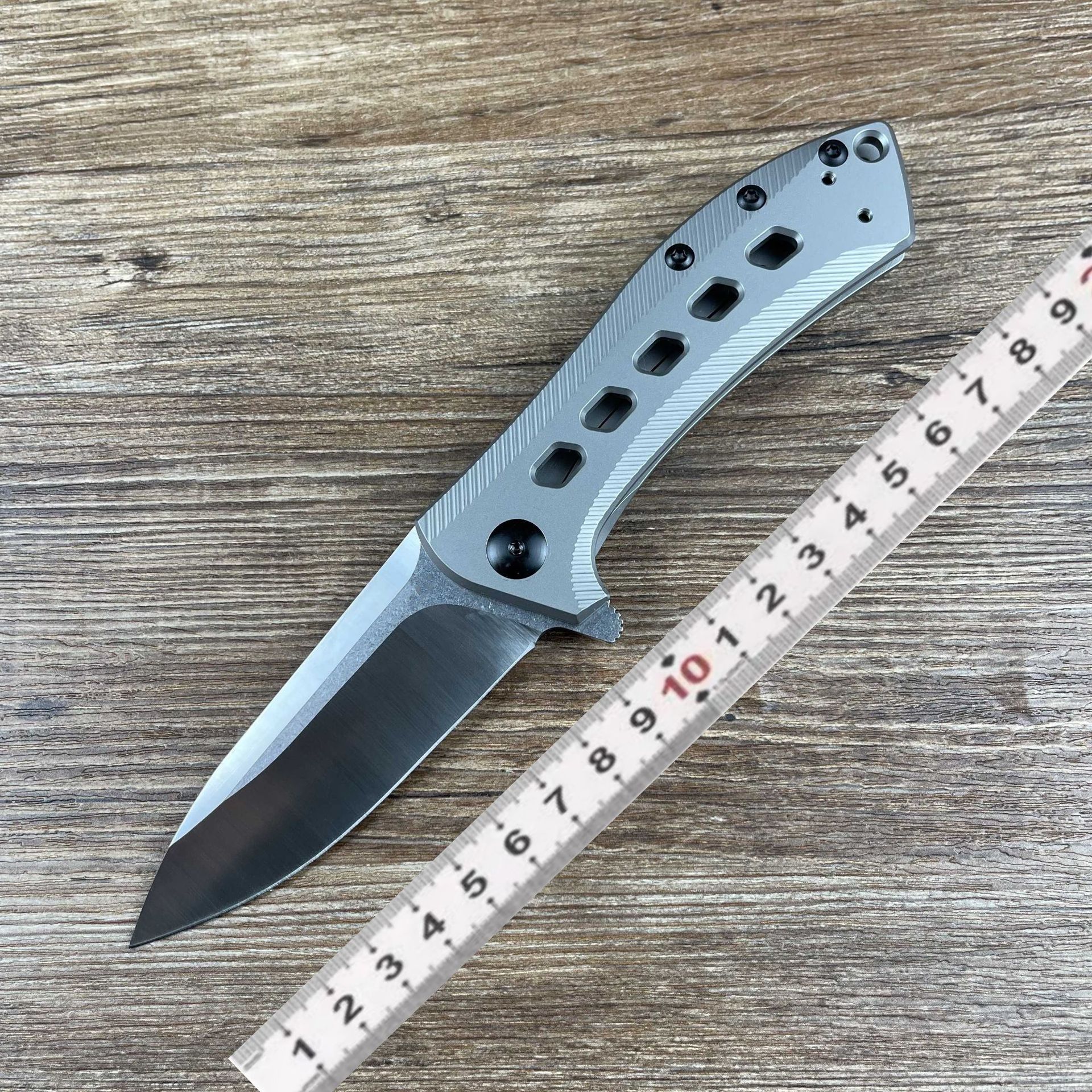 ZT0801轴承钛合金折叠刀M390高硬度户外荒野求生锋利便携口袋小刀