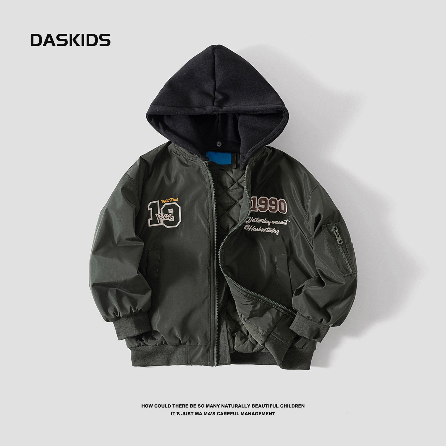 Hombres de invierno americano impermeable con capuchón de béisbol de algodón 2025 nuevo niño de algodón engrosado abrigo caliente