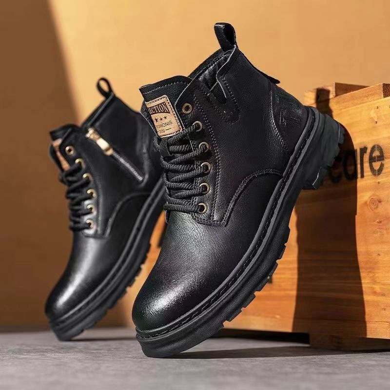 Botas Martin para hombres, botas de cuero cómodas, zapatos casuales para hombres, zapatos retro al por mayor. image 7