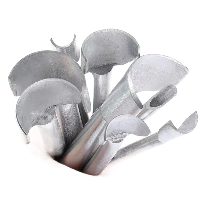 Yuanchong palabra punzonado semicírculo picar 1/2 semicírculo puro para cortar la cola del cinturón Nueva fuerza galvanoplastia plata picado en forma de V superficial