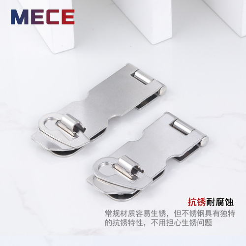 304 stainless steel thickened lock plate lock padlock door buckle hasp piece anti-theft door cabinet door drawer old-fashioned door nose
