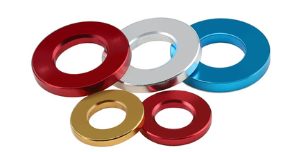 POSH部品彩色铝垫圈机车铝垫片M6M8M10M12电动车改装配件弦彩