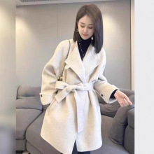 双面羊毛大衣女2025新款秋冬高级感小个子高端羊毛赫本风毛呢外套