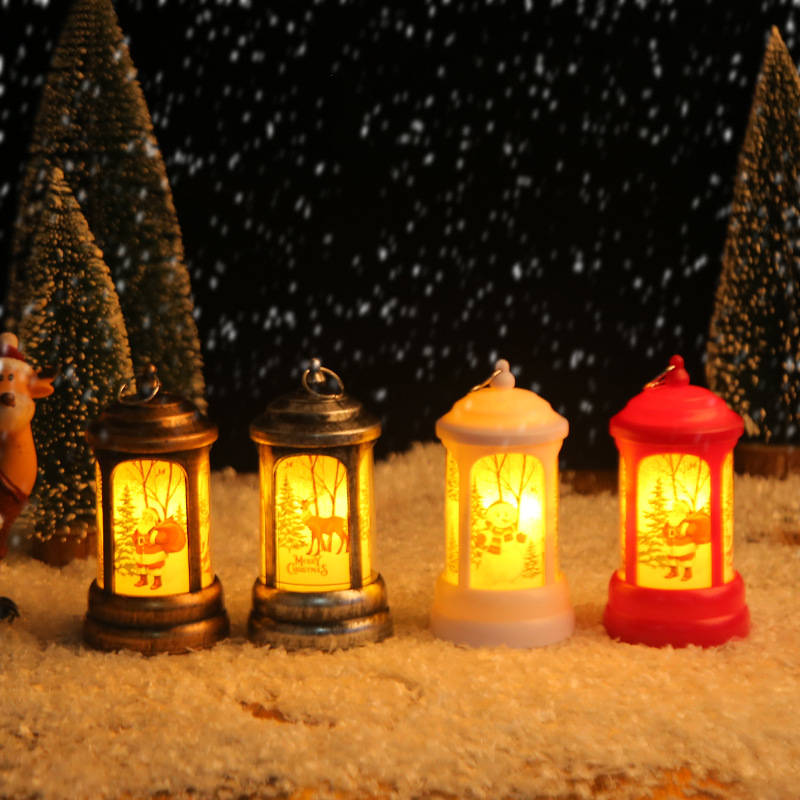 2023 Hong Kong Love New Christmas Style Light Christmas Santa Small Night Lamp Portable Oil Lamp Christmas Decorations Gift