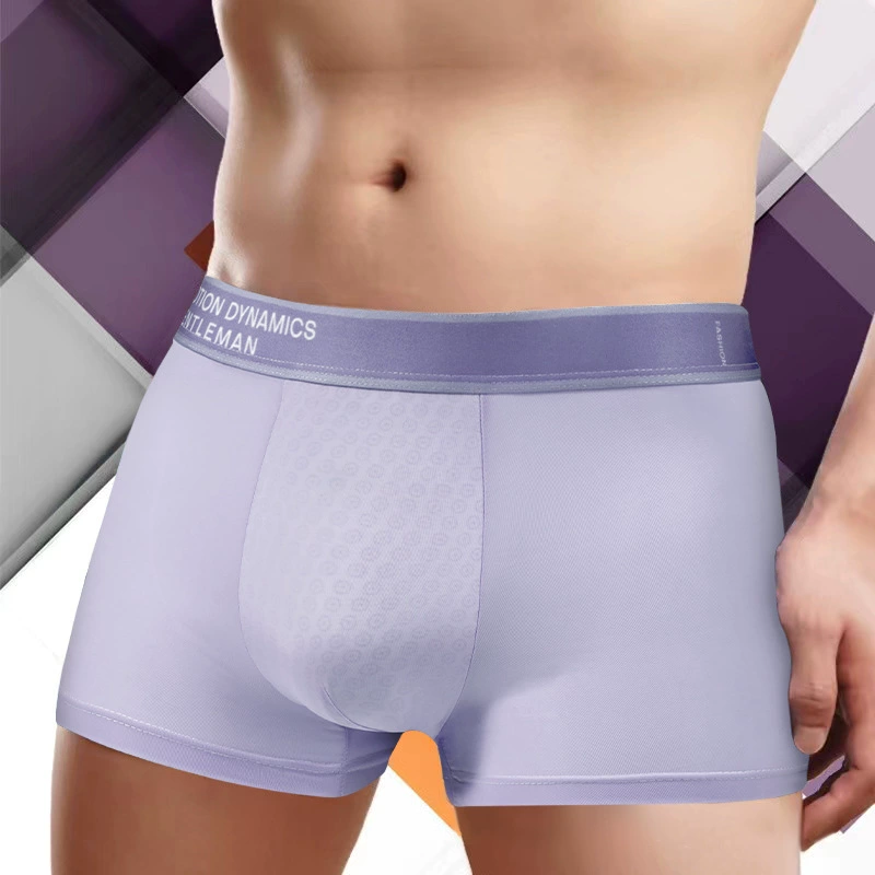 Ледяной шелк мужские трусики Летние тонкие шорты головка большого размера ледяной шелк без следов