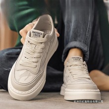 正品时尚潮流男鞋2025夏季新款防滑耐磨百搭运动休闲板鞋男