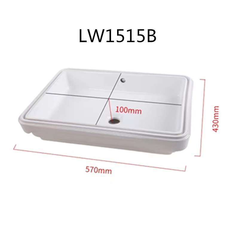 TO lavabo LW596RB / 1535B / 1536B lavabo cuadrado de cerámica inteligente incrustado lavabo de manos