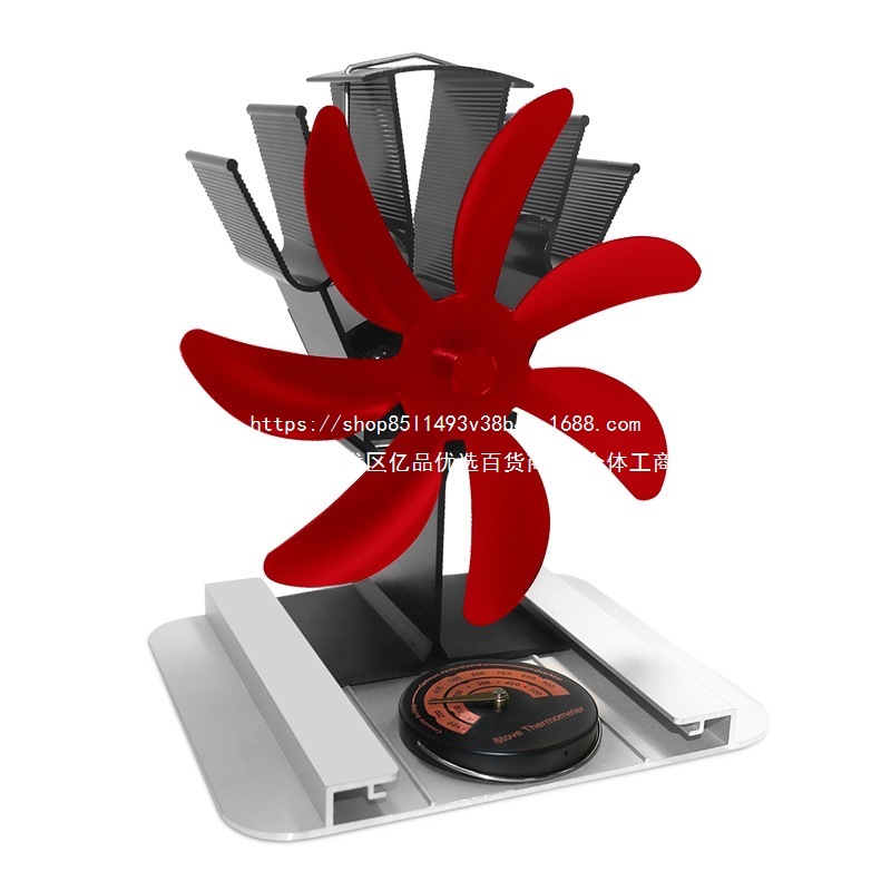 出口壁炉风扇温差发电高温热能风扇户外冰钓取暖炉不用电智能风扇