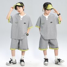 童装男童短袖套装夏季2025新款中大儿童夏装两件套男孩韩版帅气潮