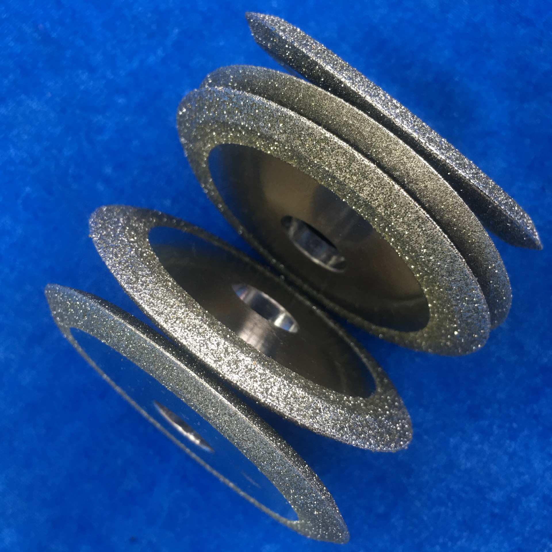 科美 钻石双斜边夹角沙轮电镀金刚石45度V型角 羽毛浮漂用