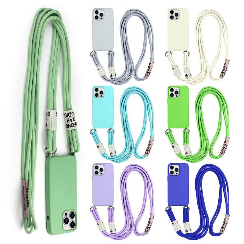 Liquid silicone creative diagonal rope IP15ProMax Apple 16 mobile phone case for Apple 14/13 now