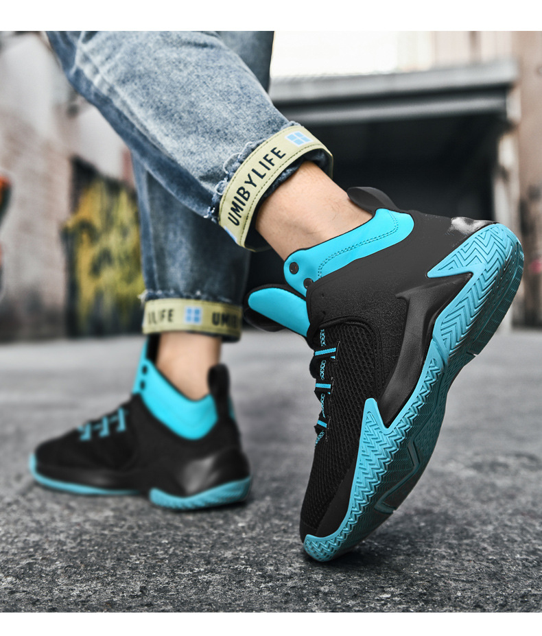 Baloncesto de gran tamaño para entrenamiento práctico de verano para hombres, zapatos de caña alta, resistentes al desgaste, que absorben los golpes,_voghion.com