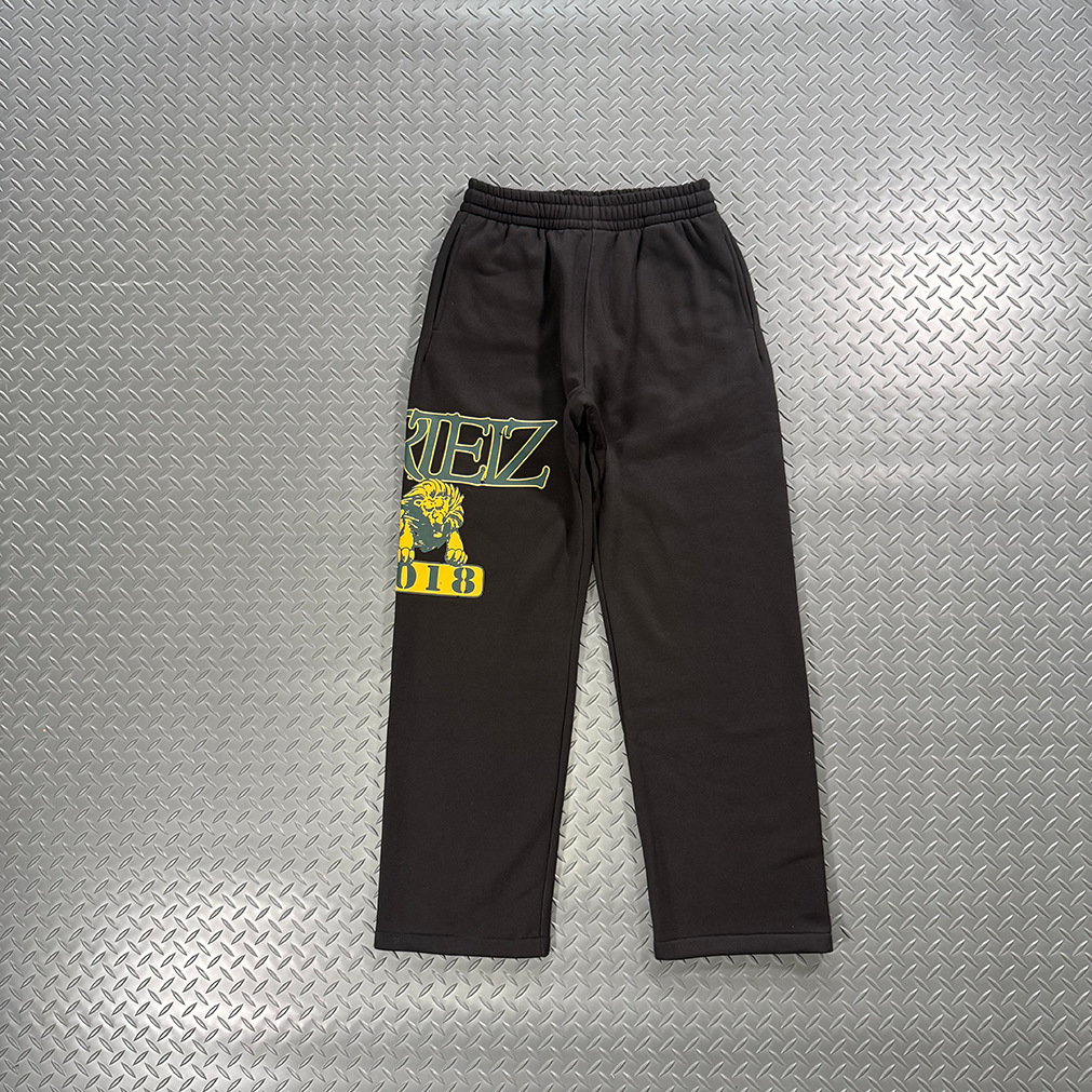 Corteiz Sweatpants Lion Print Black