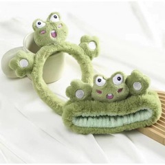 卡通毛絨青蛙發箍女網紅可愛動物頭箍洗臉敷面膜專用髮帶髮飾頭飾
